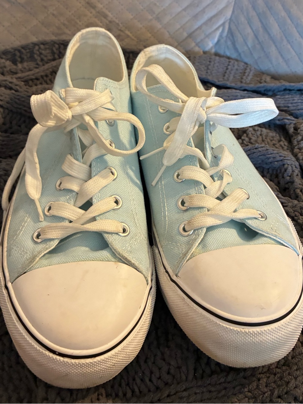 Pale Sky Blue Summer Sneakers - Picture 4 of 12